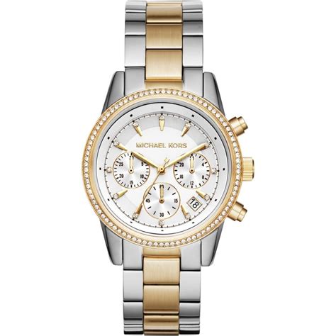 two tone michael kors watch